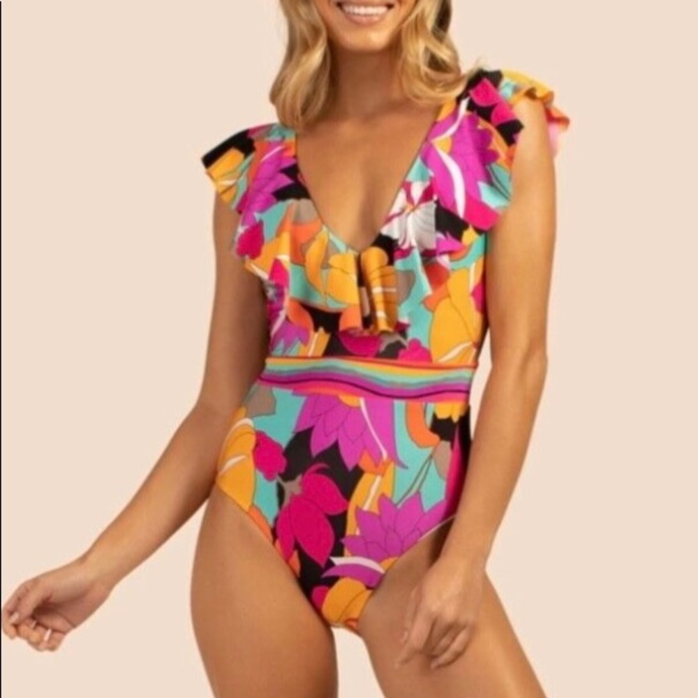 🆕 NWT TRINA TURK ONE PIECE SWIMSUIT MAILLOT Gemini